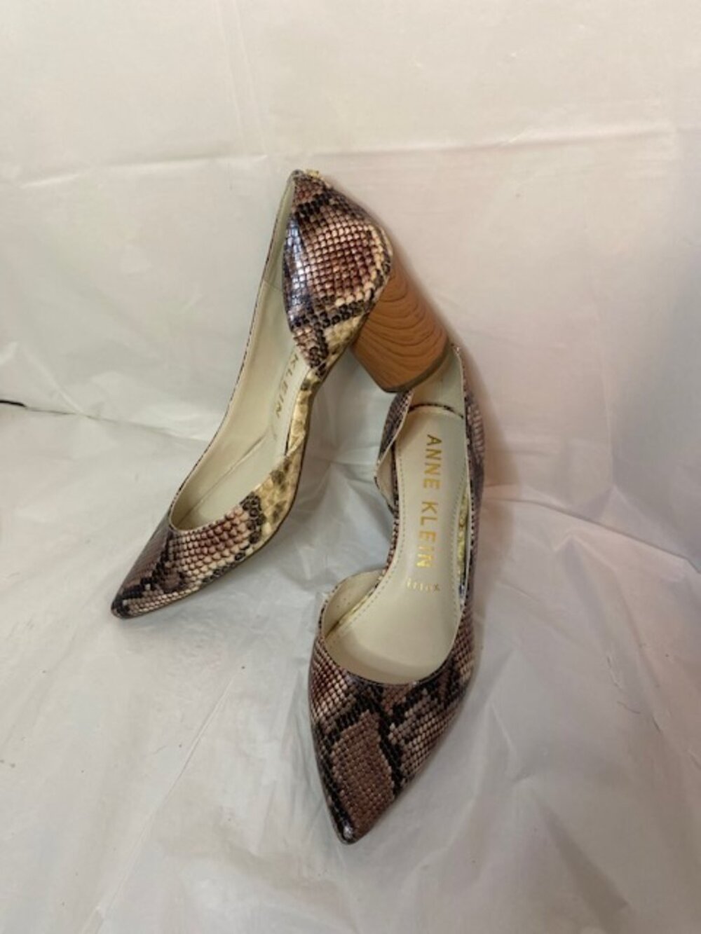 Anne Klein Nadella D'Orsay Faux Snakeskin Pumps – Size 6.5M